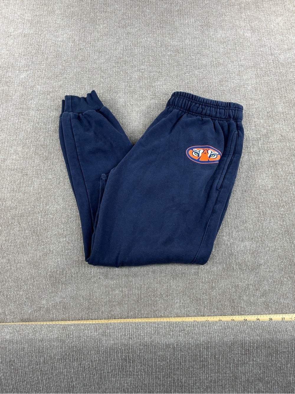 VTG Auburn Tigers Jogger Sweatpants Men’s Medium Navy Fleece OVB Sports Y2K
